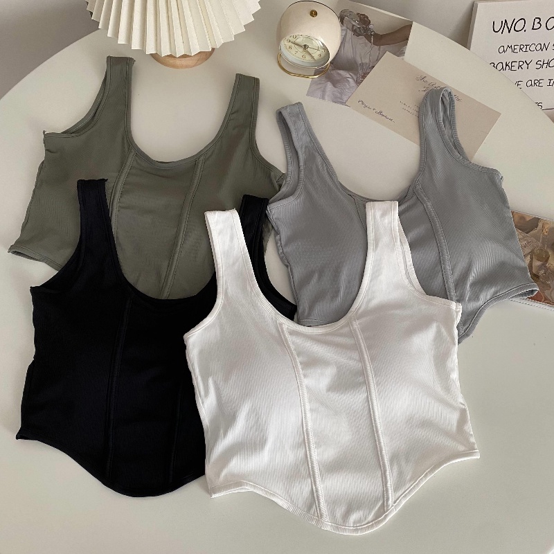 COZOK Áo Hai Dây Dáng Ngắn Form Ôm Thời Trang Quyến Rũ