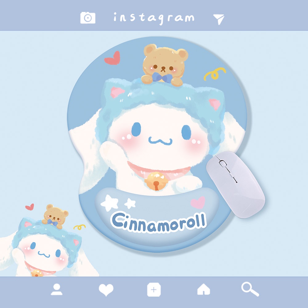 Miếng Lót Chuột Silicone Hình Ngôi Sao Kirby 3d