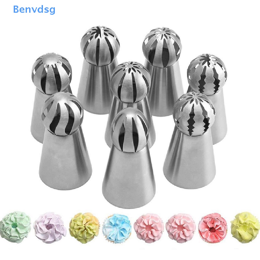 Bộ 8 Đầu Bắt Bông Kem Bằng Thép Không Gỉ Tiện Dụng