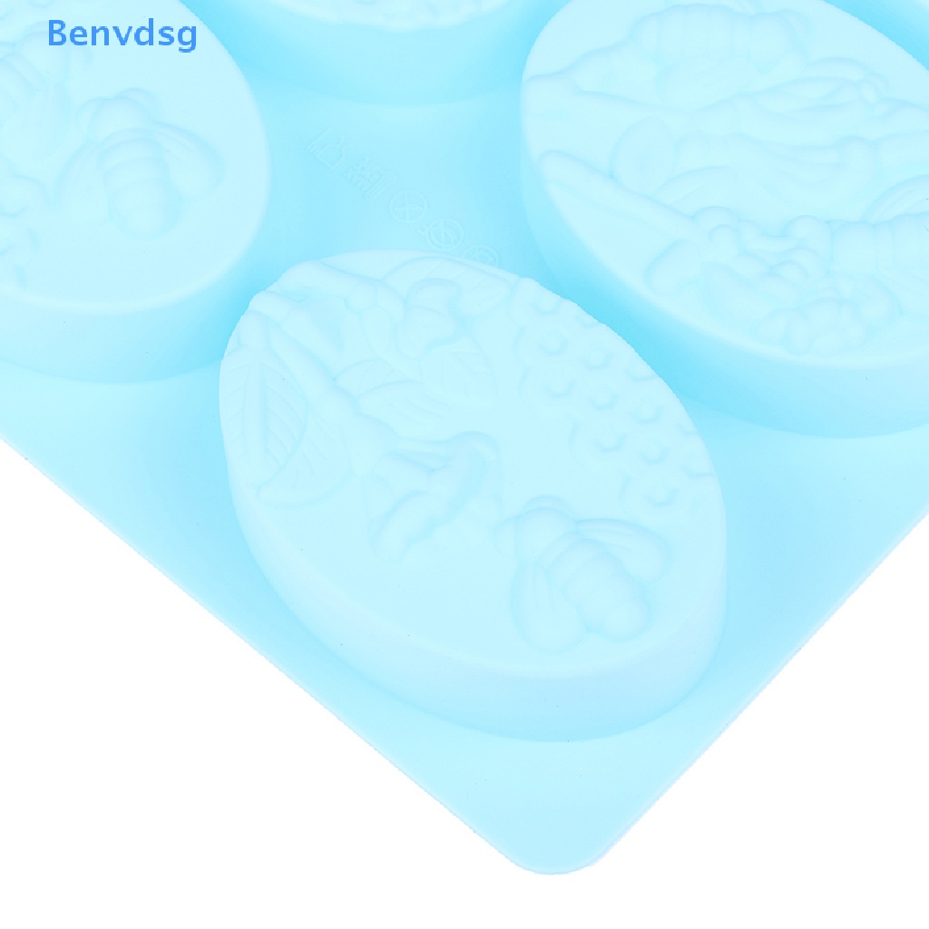 1 Khuôn Làm Bánh / Xà Phòng Handmade 6 Ô Hình Oval Bằng Silicone