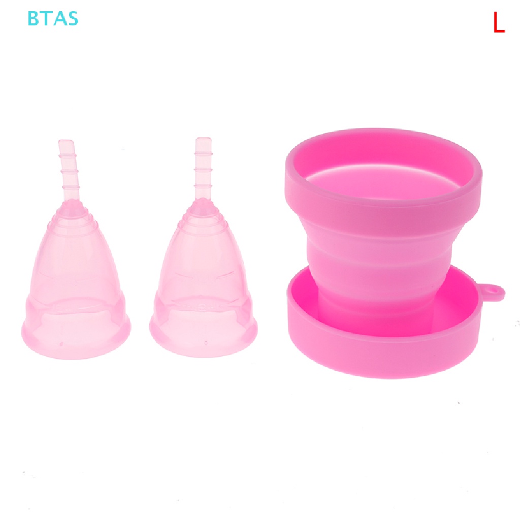 Set 3 Cốc Nguyệt San Khử Trùng Kinh Nguyệt Bằng Silicon Chuyên Dụng