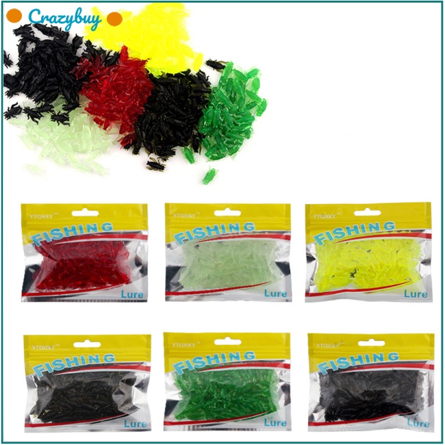 Cr Set 50 Mồi Câu Cá Giả Hình Quả Ớt Bằng Silicon Dài 0.7g Chiều Dài 2.1cm Có Móc Tiện Dụng