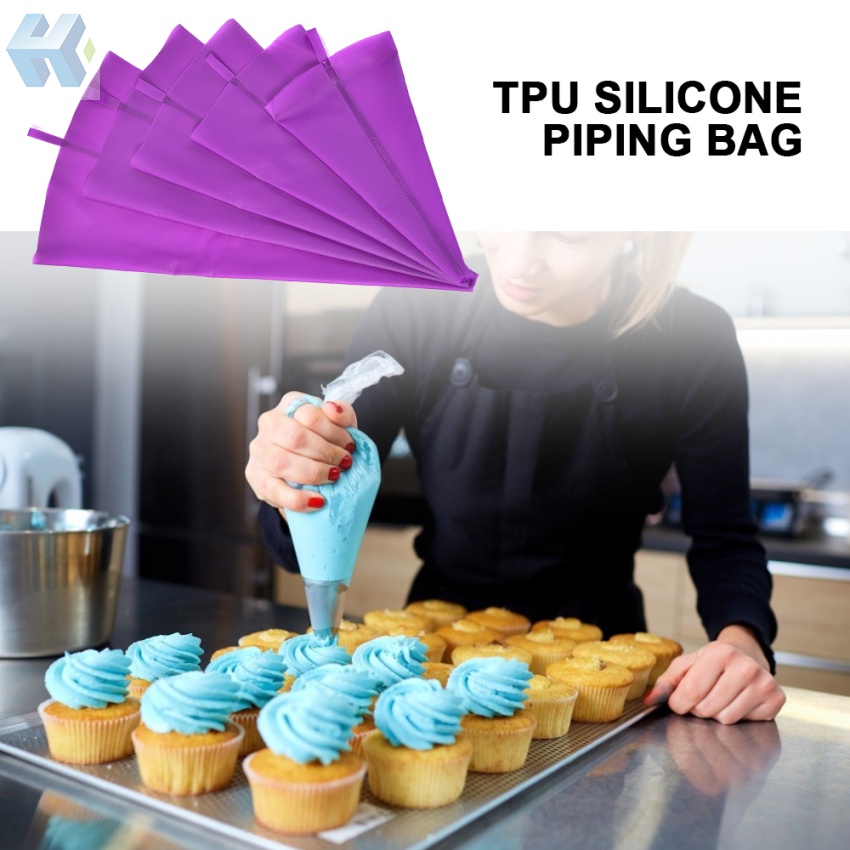 Túi Bắt Bông Kem Silicone 5 Kích Cỡ Tái Sử Dụng Được