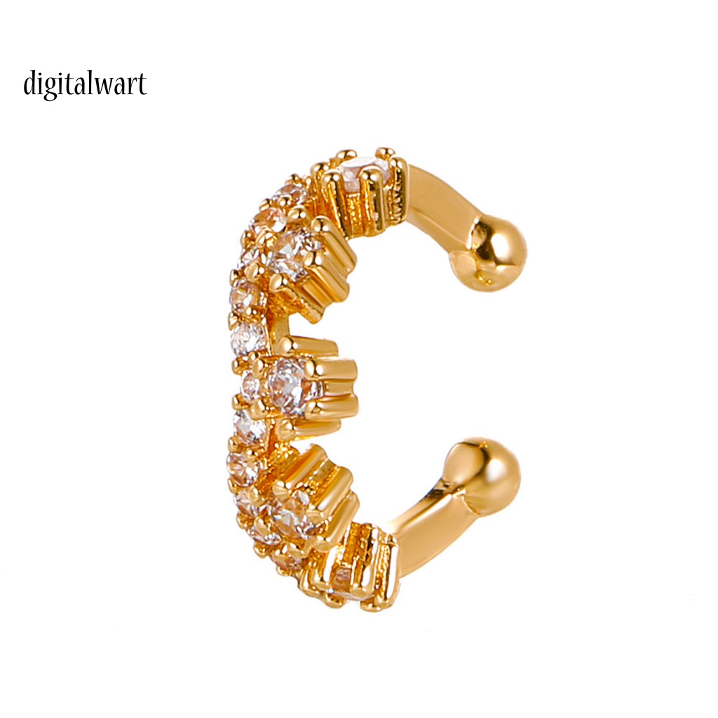 Kỹ Thuật Số| 1 Khuyên Kẹp Vành Tai Hình Trái Tim Đính Đá Thời Trang