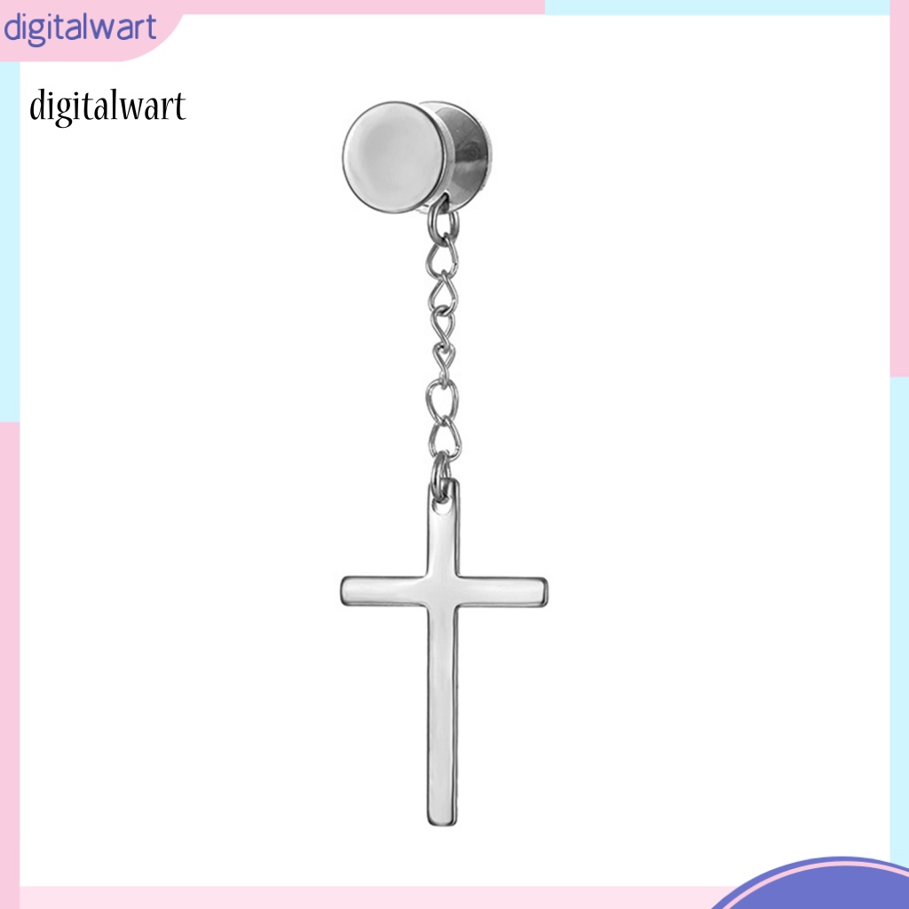 Kỹ Thuật Số| 1 Khuyên Tai Lủng Lẳng Mạ Điện Hình Học Đơn Giản Phong Cách Hip Hop Unisex Mặc Hàng Ngày