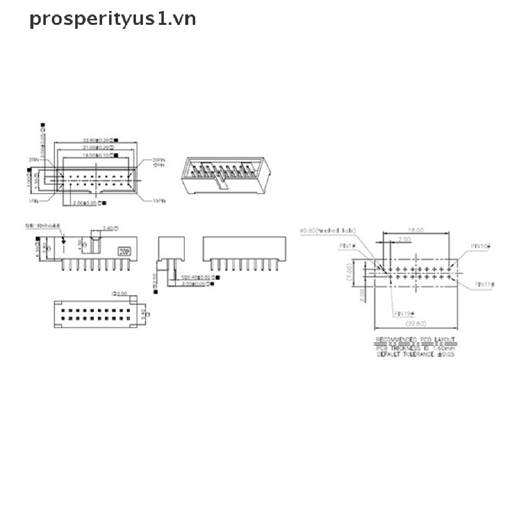 1 Đầu Nối Bo Mạch Chủ Cổng USB 3.0 19Pin 180 Độ Chuyên Nghiệp
