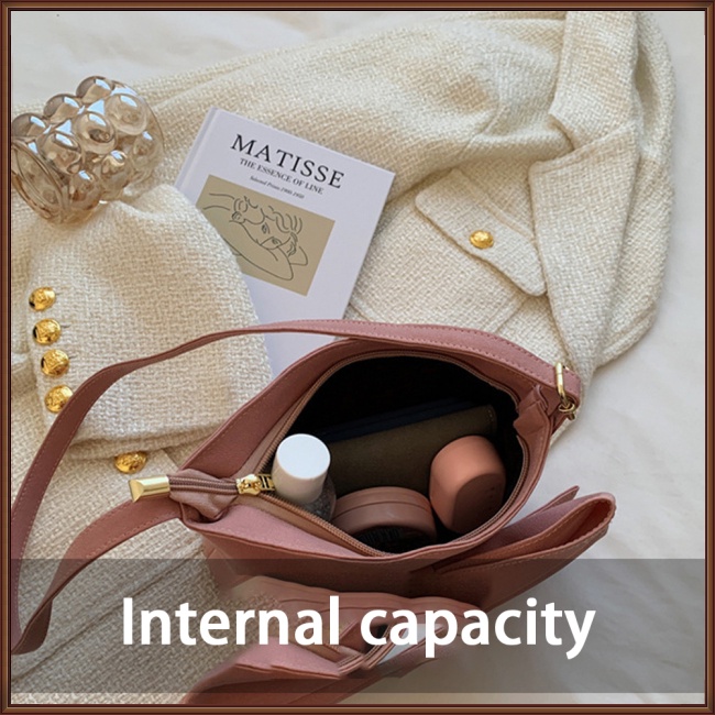 Túi Đeo Chéo Vai Bằng Da Nhân Tạo Màu Trơn Thời Trang Sành Điệu Cho Nữ