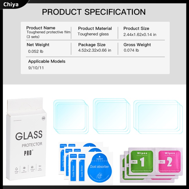 1 Bộ Kính Cường Lực Bảo Vệ Màn Hình Chống Trầy Cho Máy Ảnh Gopro11 / 9 / 10