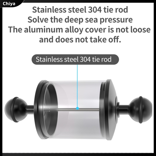 Cánh Tay Phao 5 / 8 / 10 / 12inch D60mm Bằng Sợi Carbon Kèm Đầu Bi 1 Inch Hỗ Trợ Chụp Ảnh Dưới Nước