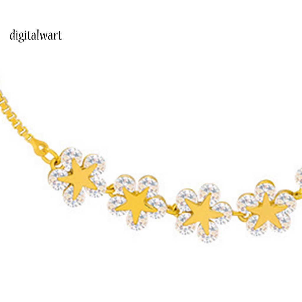 Kỹ Thuật Số| Vòng Đeo Tay Bằng Hợp Kim Họa Tiết Hoa Thời Trang Có Thể Điều Chỉnh Cho Cuộc Sống Hàng Ngày