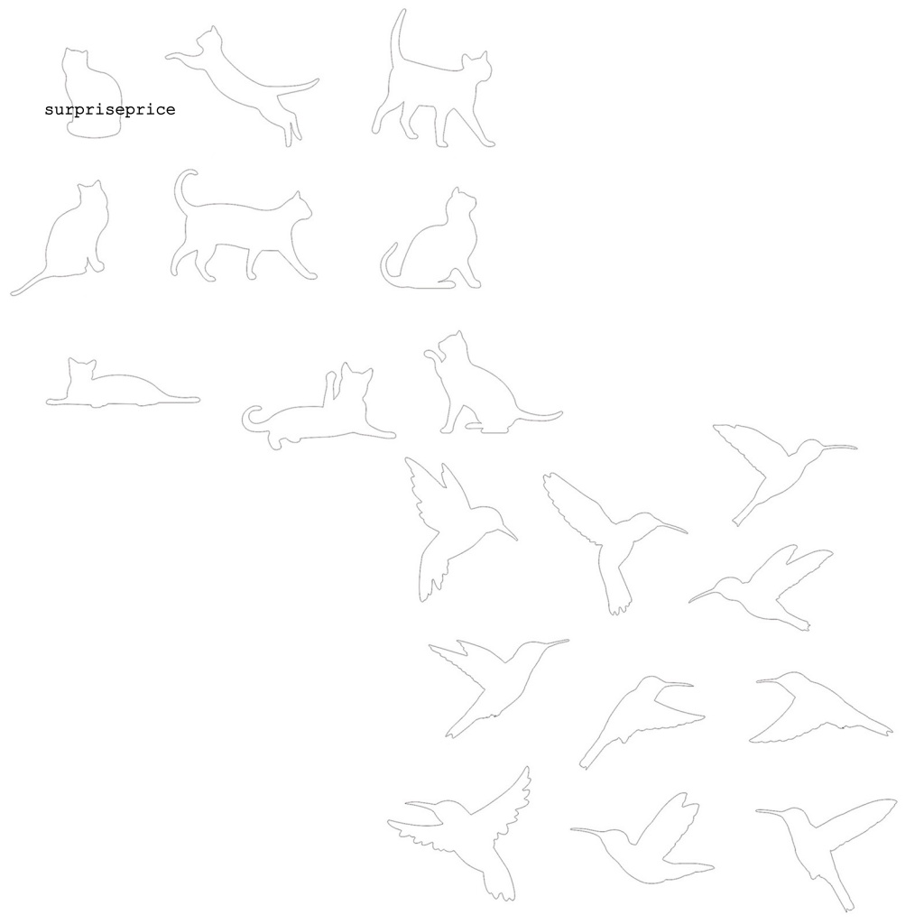 Set 2 Sticker PVC Dán Tường Kính Lăng Kính Tĩnh Điện Họa Tiết Cầu Vồng Trang Trí Nhà Cửa