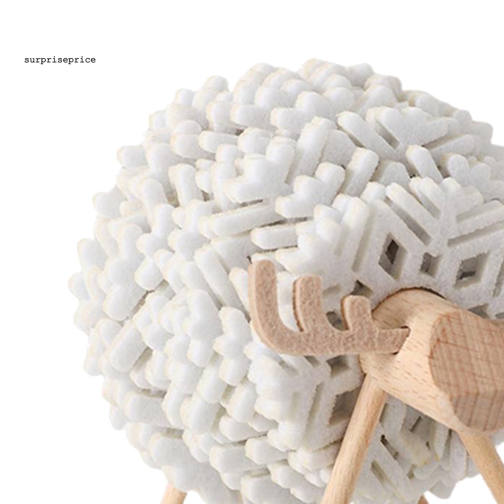 Bộ 12 Đế Lót Ly Dày Cách Nhiệt Hình Tuần Lộc Có Giá Đỡ