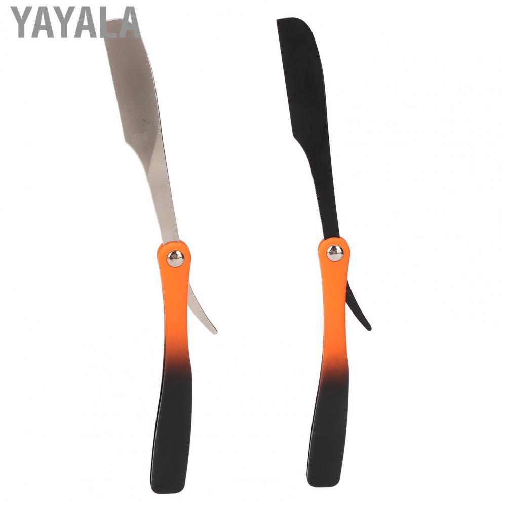Yayala Hair Cutting Blade  Alloy Straight Edge Trimmer Foldable Manual Portable for Beauty Salon