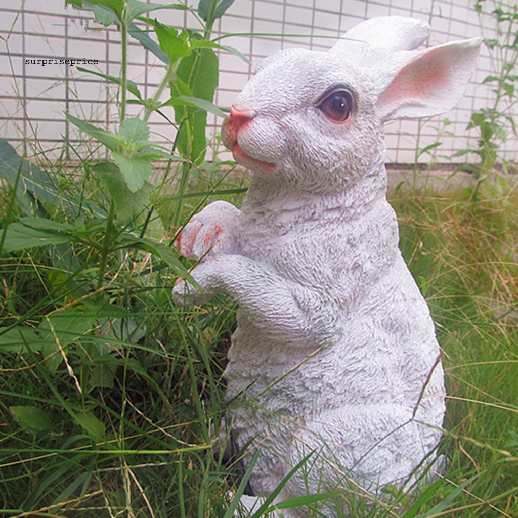 Đồ trang trí Thỏ Mini Bằng Nhựa Resin Chống Phai Màu Trang Trí Sân Vườn