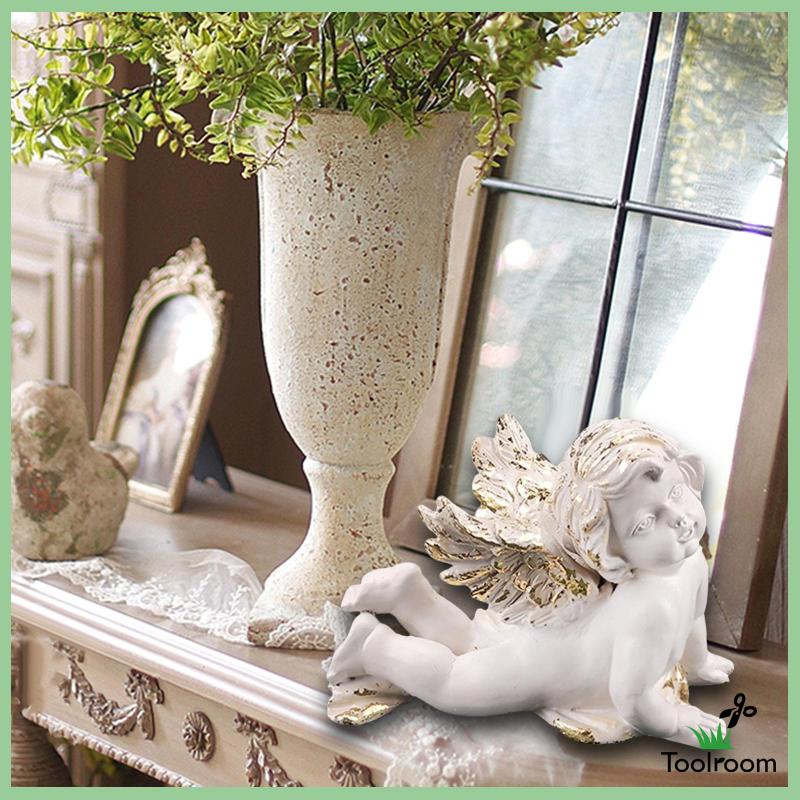 Mô Hình Thiên Thần Bằng Nhựa Resin Thủ Công Trang Trí Phòng Khách / Phòng Ngủ / Sân Vườn