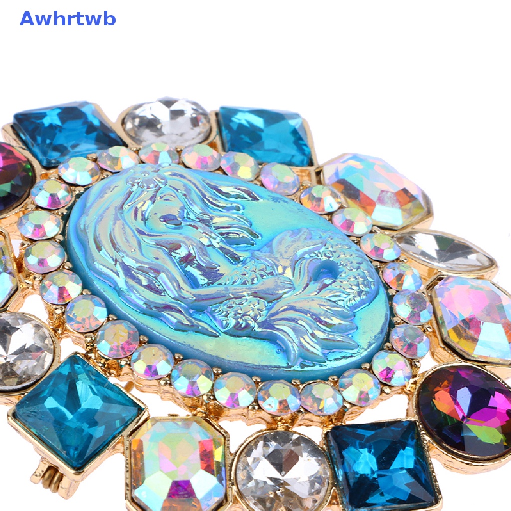 Ghim Cài Áo Hình Oval Đính Đá Thời Trang Cho Nữ Mới