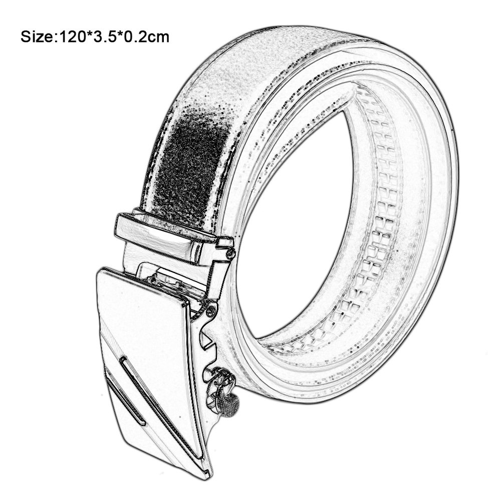 Business Men's Automatic Buckle Waist Genuine Leather Belts Waist Belts