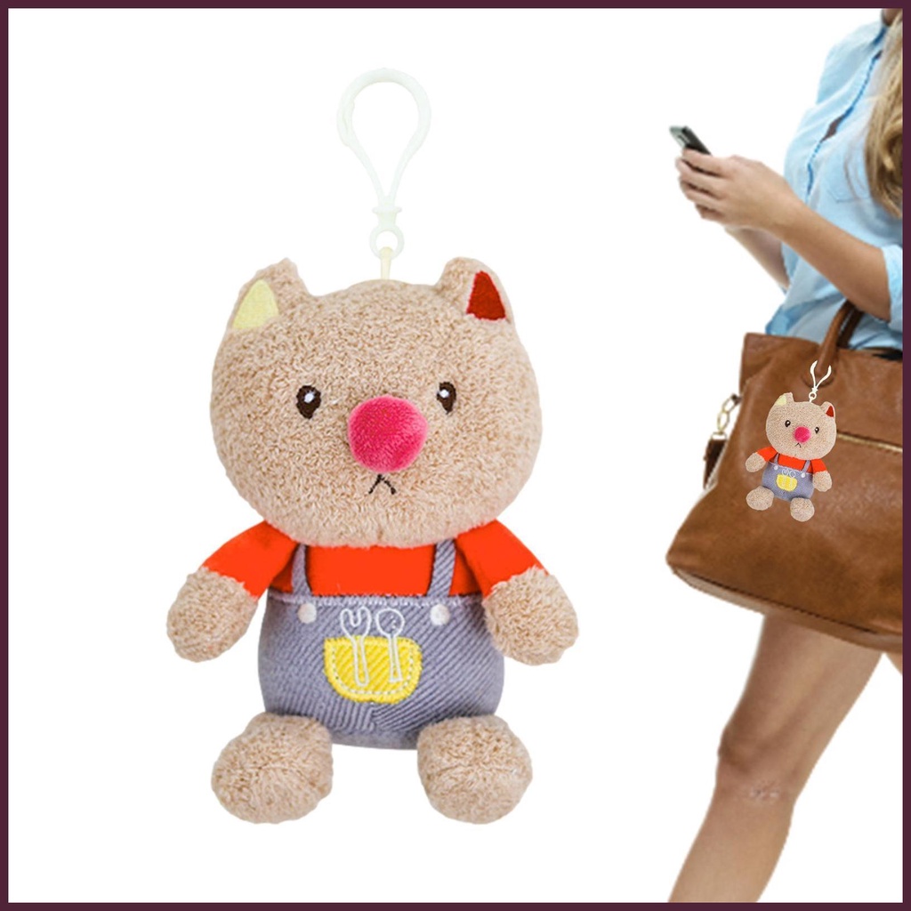 Móc Khóa Thỏ Nhồi Bông Mặt Cười Dễ Thương