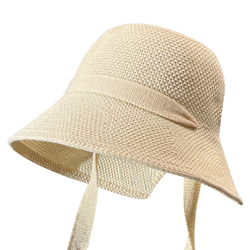 Mũ Bucket Dệt Kim Thoáng Khí Phong Cách Thời Trang Hàn Quốc Cho Nữ