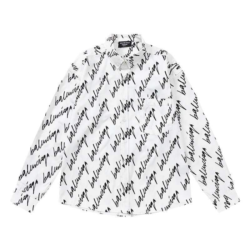 ❤ Giày Balenciag Thời Trang Trẻ Trung Cá Tính----------Áo Sơ Mi Tay Dài Vải Cotton In Họa Tiết Toàn Thân Kiểu Vintage Thời Trang Cho Các Cặp Đôi
