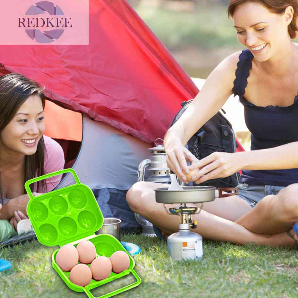 Hộp Đựng Trứng 6 Ngăn Chống Sốc Tiện Dụng Khi Đi Cắm Trại Ốp