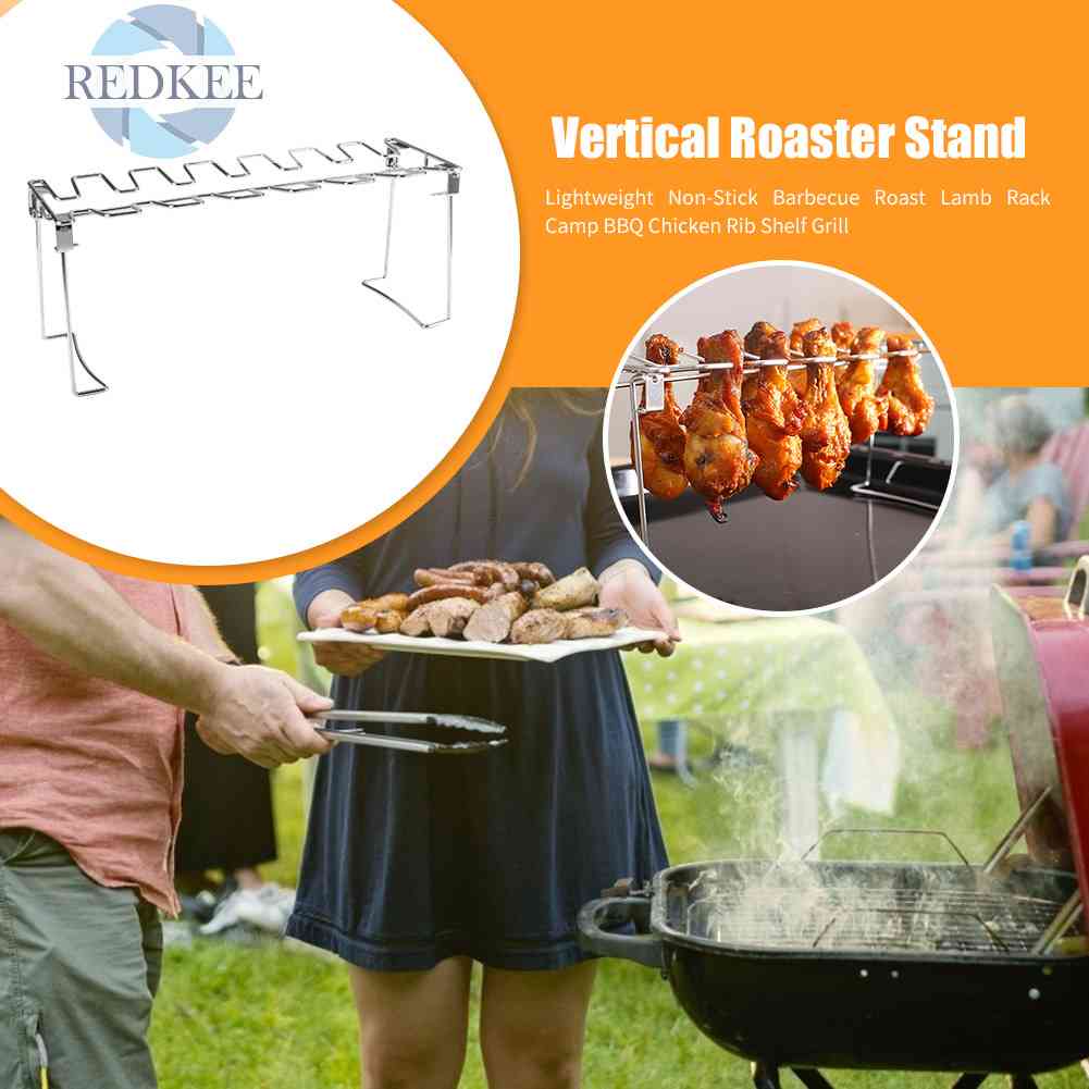 Kệ Nướng Cánh Gà Bằng Thép Không Gỉ 14 Ngăn Có Thể Gập Lại