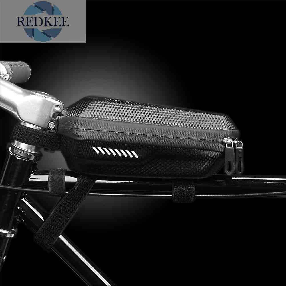 Túi Đựng Điện Thoại Chống Thấm Nước Màu Đen Phản Quang Gắn Ghi Đông Xe Đạp Leo Núi