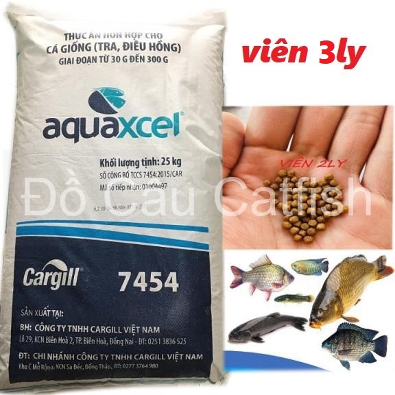 5kg Cám Cá Cargill 7454 30% Đạm thức Ăn Cá tra 7454 Cám Cá Chép Koi Thức Ăn cá rô phi thức Ăn cá trê