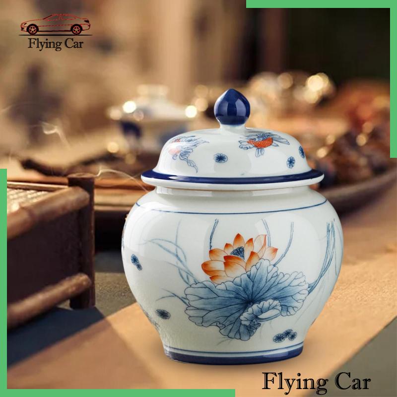 Hũ Sứ Đựng Gừng 13.3x16cm Có Nắp Đậy Tiện Dụng