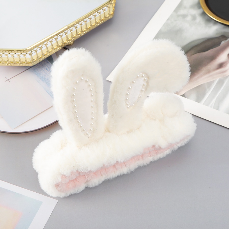 Băng Đô Cài Tóc Co Giãn Hình Thỏ Hoạt Hình Dễ Thương Cho Bé Gái