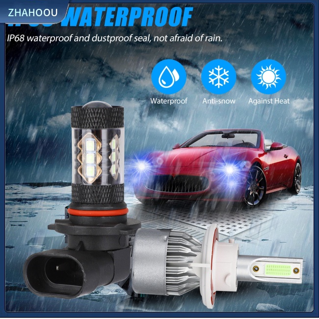 ☃Nhà Cửa☃ Set 4 Đèn Pha Chống Sương Mù 8000k Bằng Nhôm Cho Ford F-150 2004-2014