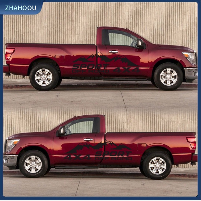 ☃Nhà Cửa☃ 1 Cặp Nhãn Dán Trang Trí Cửa Xe Hơi D-862 Họa Tiết Ngọn Núi Độc Đáo