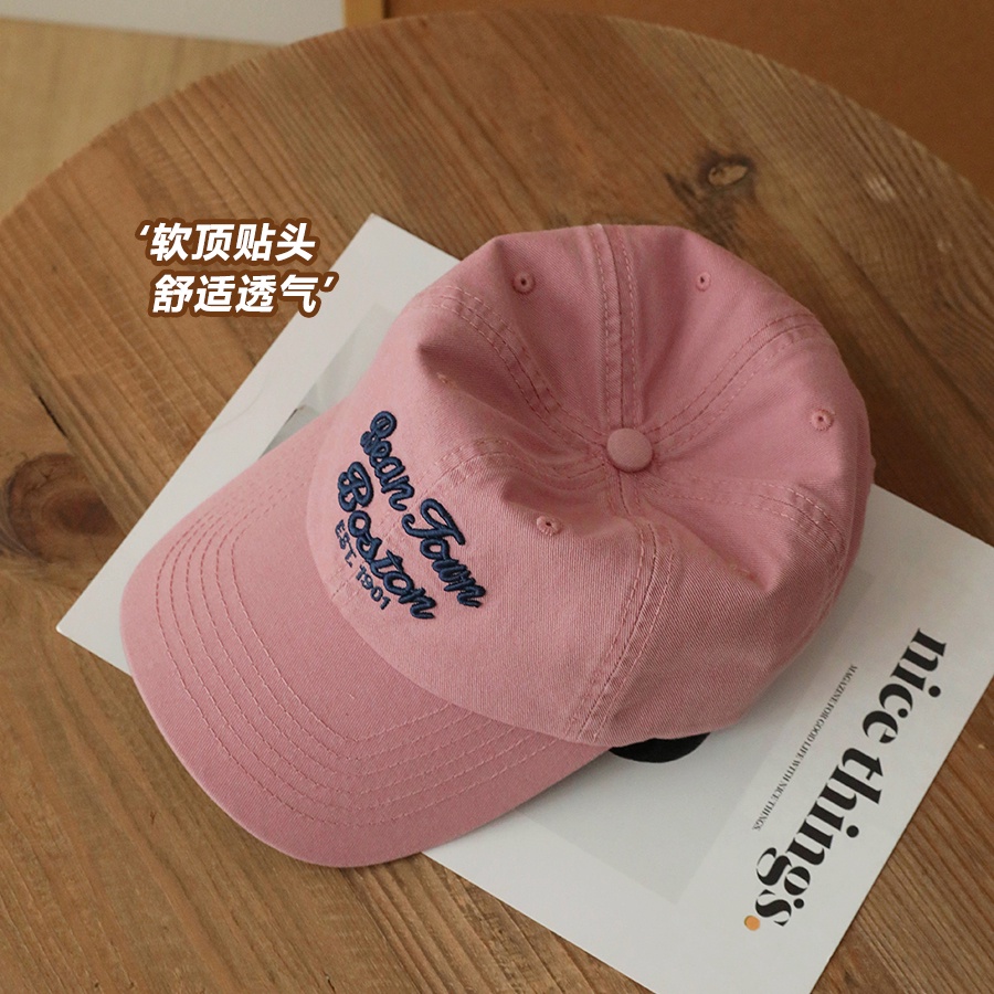 Mũ Lưỡi Trai Chất Liệu Cotton Mềm Mại Thêu Họa Tiết Phong Cách Retro Mỹ Thời Trang Mùa Hè Cho Nam Và Nữ