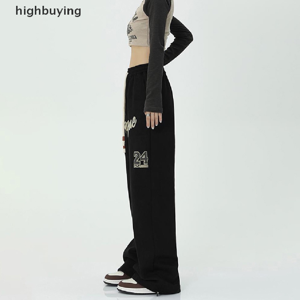 Quần Dài Ống Rộng In Chữ Phong Cách Hip Hop Đường Phố Cá Tính