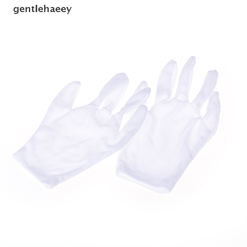 1 Đôi Găng Tay Cotton Trắng Biểu Diễn Ảo Thuật Gia Cho Lễ Halloween