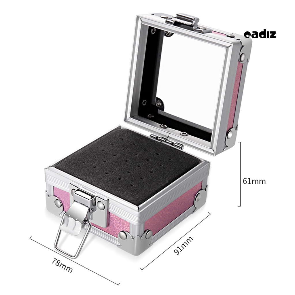 Giá Đỡ Mũi Khoan Móng Tay 25 Ngăn Trong Suốt Chống Rơi Tiện Dụng Cho Salon