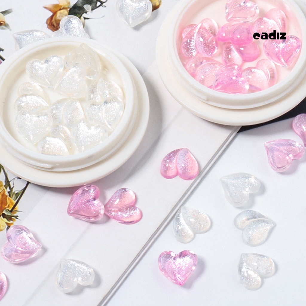 Set 10 Hộp Phụ Kiện Trang Trí Móng Tay Nghệ Thuật Ba Chiều Bằng Nhựa Trong Suốt