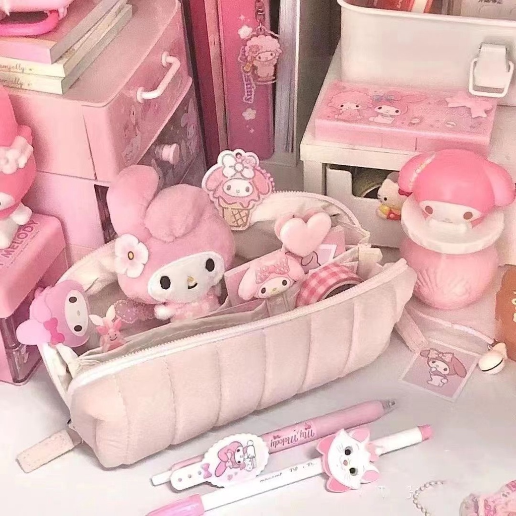 Túi Đựng Bút Chì Cỡ Lớn Họa Tiết Bánh Mì / Sữa / Đậu Nành Dễ Thương