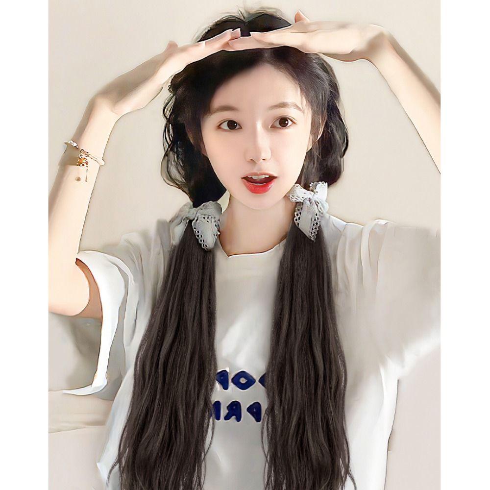 Bộ Tóc Giả Xoăn Dài 15H Bằng Sợi Tổng Hợp Mềm Mại Tự Nhiên Dành Cho Nữ Hóa Trang