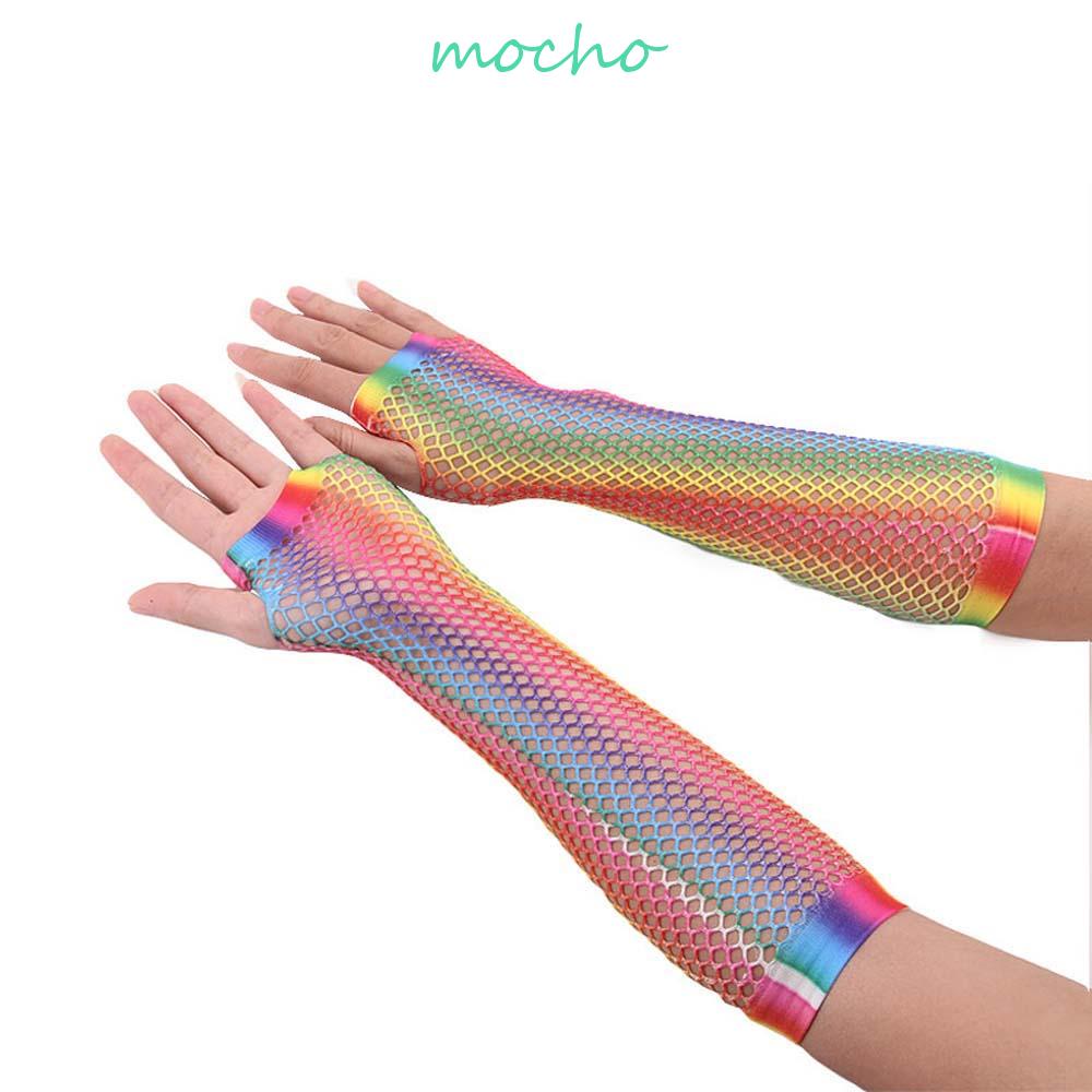 Găng Tay Lưới Hở Ngón Dáng Ngắn Phong Cách Hàn Quốc Quyến Rũ Cho Nữ