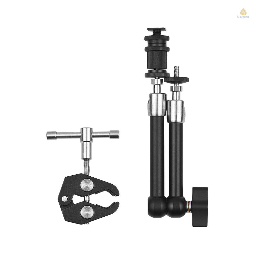 Cánh Tay Ma Sát Andoer 11 "Bằng Thép Không Gỉ Cách Điện Với Kẹp Có Thể Điều Chỉnh Cho Máy Ảnh DSLR / Màn Hình / Đèn LED / Micro