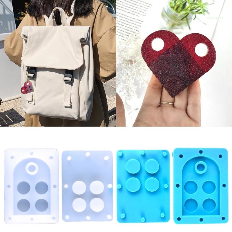 Khuôn Silicone Hình Trái Tim Làm Mặt Dây Chuyền / Móc Khóa Thủ Công