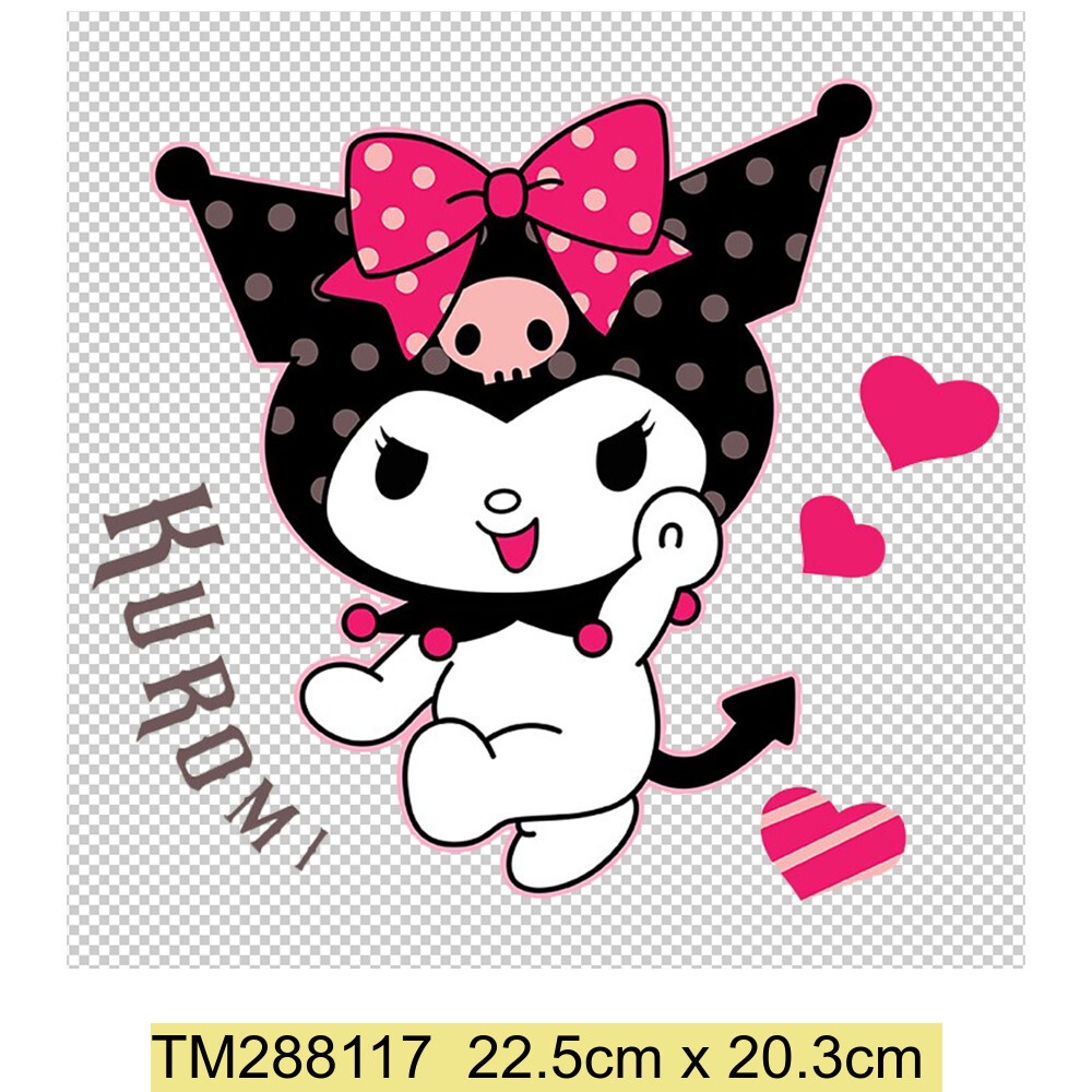 Kuromi Cinnamoroll Sắt Trên Miếng Dán Vinyl Truyền Nhiệt Dán Có Thể Giặt Sắt Trên Miếng Dán Áo Quần Áo Quần Jean Kawaii Trang Trí