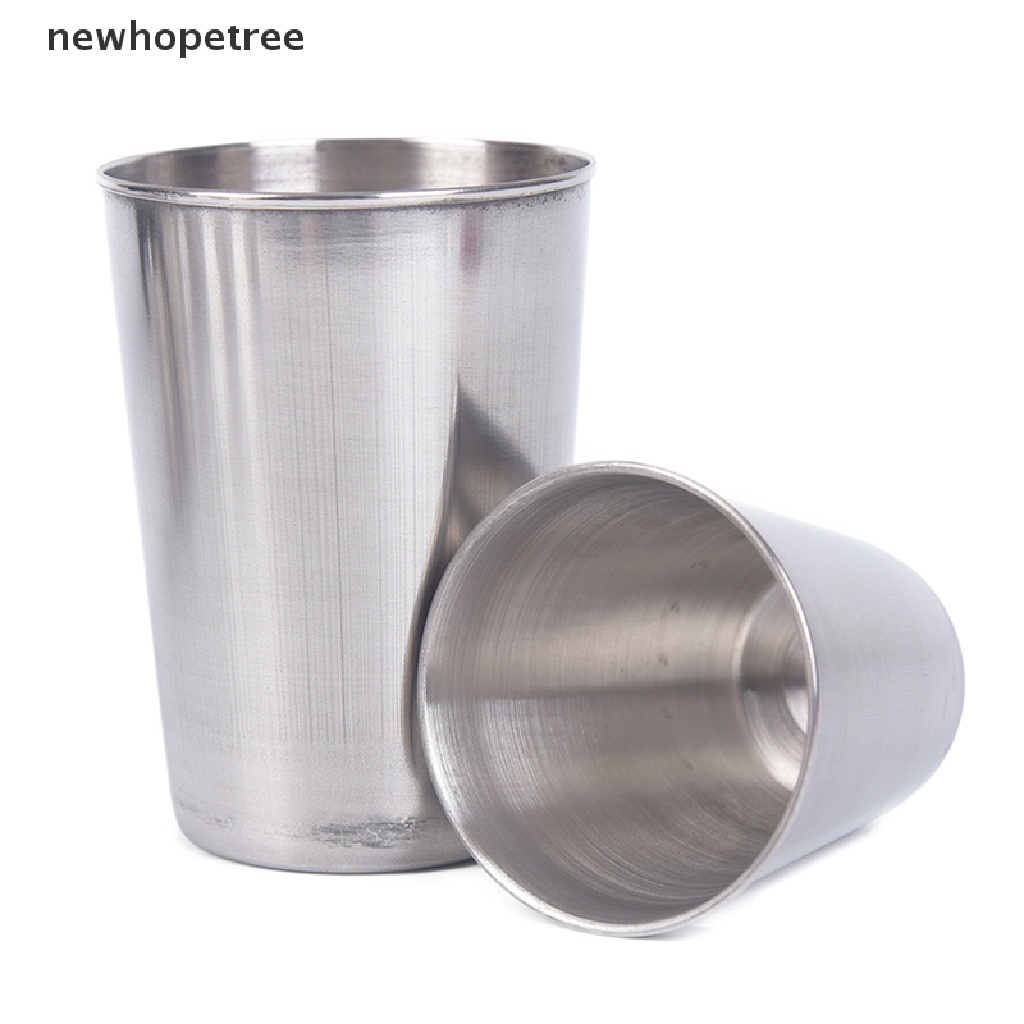 Bộ 4 Cốc Uống Nước Bằng Thép Không Gỉ Có Nắp Đậy Tiện Dụng