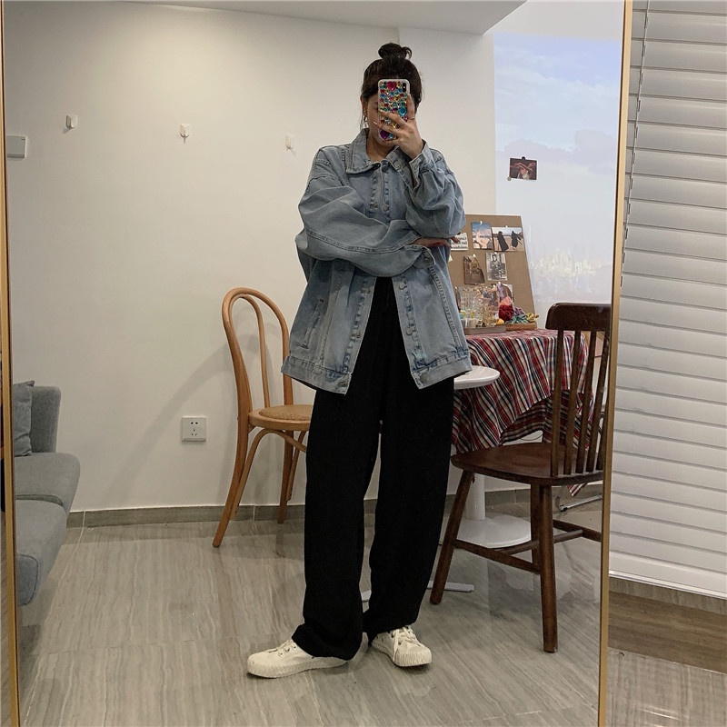 IELGY    Áo Khoác Dáng Rộng Phong Cách Mỹ Cổ Điển Thời Trang Cho Nữ