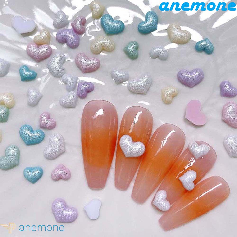 Phụ Kiện Trang Trí Móng Nghệ Thuật Hình Nơ / Trái Tim Nhiều Màu Sắc Phong Cách Nhật Bản