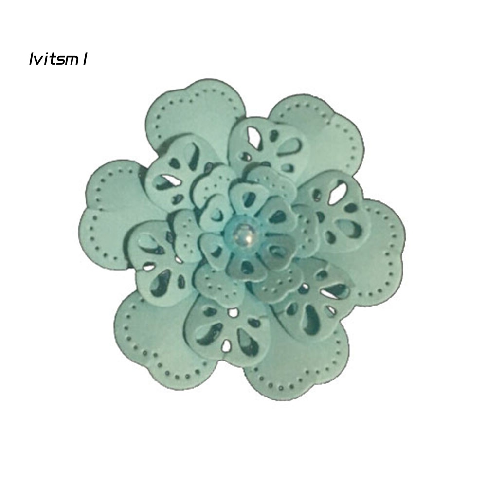 Khuôn Cắt Giấy Làm Từ Kim Loại Hình Hoa 3D Trang Trí Scrapbook