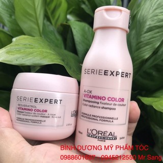 Cặp gội + hấp (ủ) tóc L’Oréal  Vitamino Color dành cho tóc nhuộm, 100ml + 75ml 2026