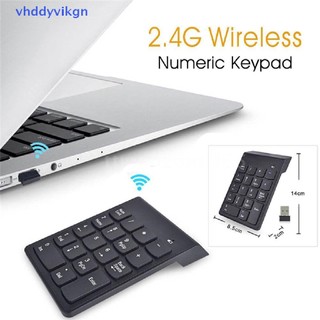Bàn phím số 18 phím không dây vhdd 2.4g mini usb cho pc laptop