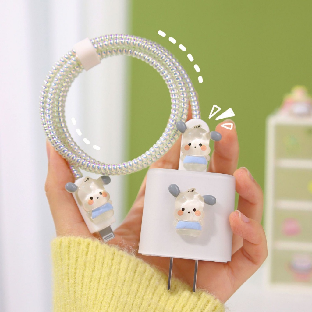 Vỏ Bảo Vệ Hộp Sạc Nhanh 20W 11promax 11 / 12 / 14 Họa Tiết Hoạt Hình Dễ Thương Cho Apple